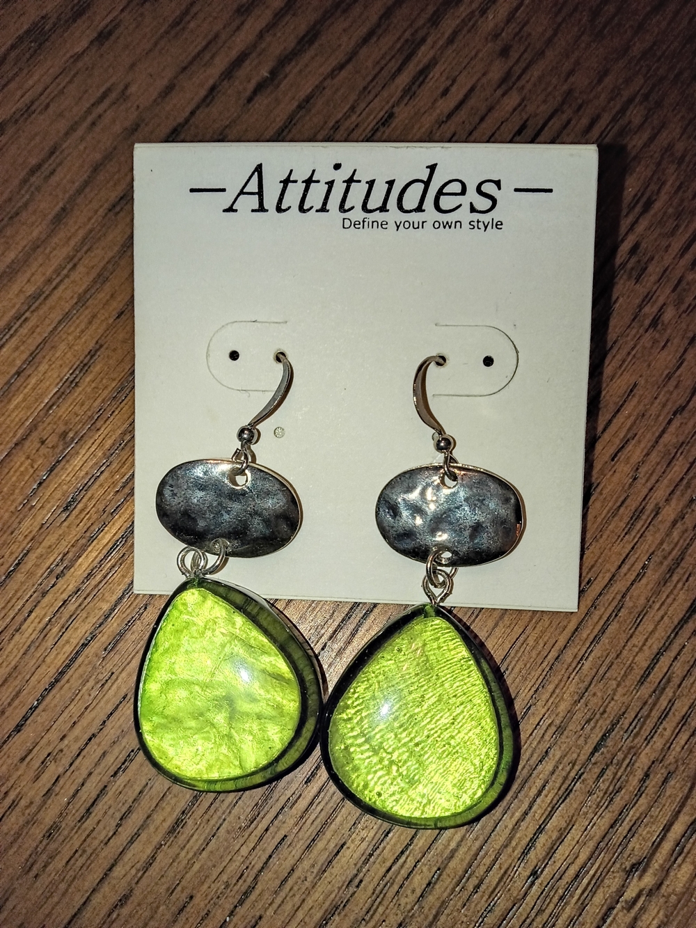 Lime Green Drop Dangle Earrings